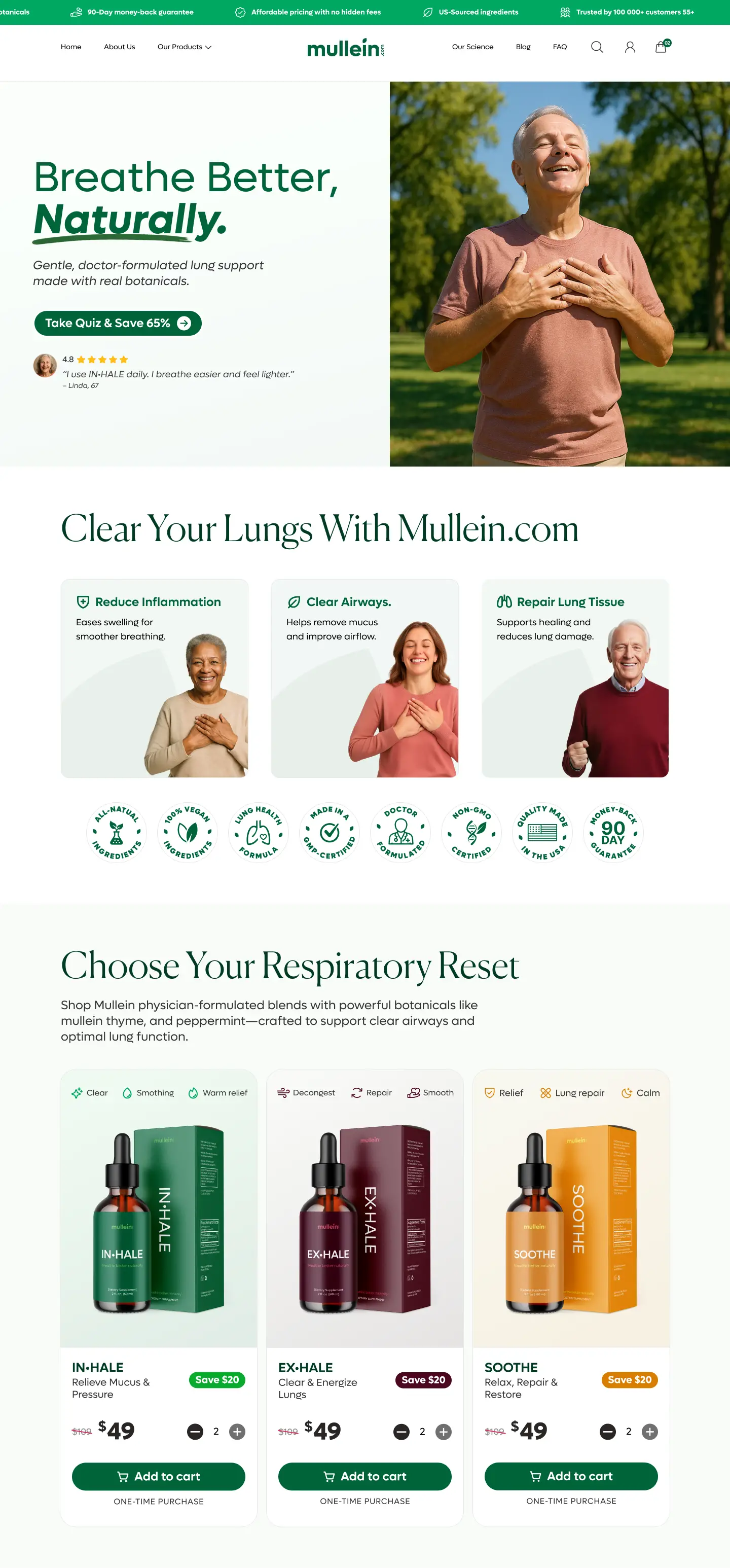 Homepage showcase